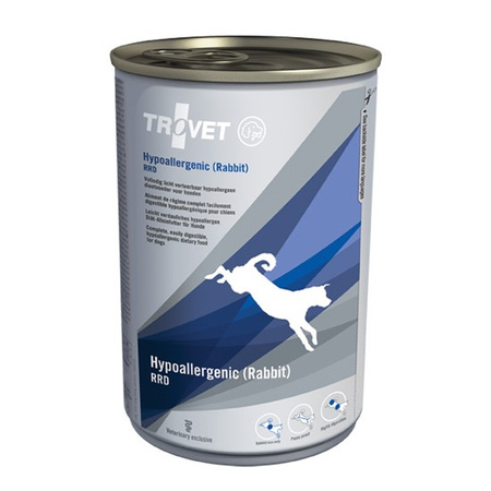 Trovet Hypoallergenic RRD Rabbit 12x400g Lekkostrawna Mokra Karma Z Królikiem Dla Psów Z Nadwrażliwością Pokarmową