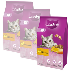 Whiskas Adult 1,4kg Sucha Karma Pełnoporcjowa Dla Dorosłych Kotów Z Kurczakiem