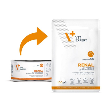 VetExpert Veterinary Diet Renal Cat 24x100g Mokra Weterynaryjna Karma Dla Kotów Z Niewydolnością Nerek