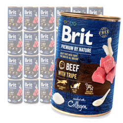Brit Premium by Nature Adult Mokra Karma Dla Psa Wołowina Z Flakami 6x400g