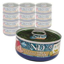 Farmina N&D Cat Natural Tuna & Chicken 12x70g Mokra Karma Dla Kota Tuńczyk Kurczak