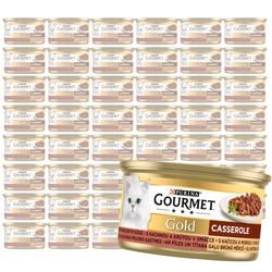 Purina Gourmet Gold Karma Dla Kotów Casserole Z Kaczką I Indykiem W Sosie 48x85g