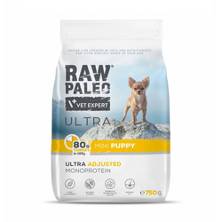 Raw Paleo Ultra Turkey Mini Puppy 750g Monoproteinowa Sucha Karma Z Indykiem Dla Szczeniąt Małych Ras