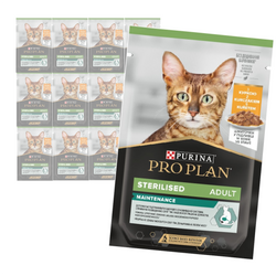 Purina Pro Plan Adult Sterilised Maintenance 12x85g Mokra Karma Dla Kota z Kurczakiem w Sosie