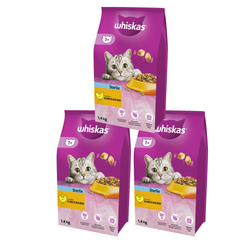 WHISKAS 1+ Sterile z Kurczakiem 2x1,4 kg Karma sucha dla kota po sterylizacji