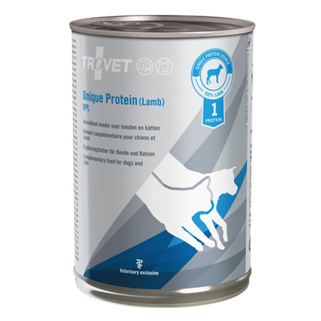 Trovet Unique Protein UPL 400g Mokra Karma Uzupełniająca Dla Psów i Kotów z Jagnięciną