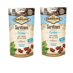 Carnilove Cat Semi Moist Snack Sardine Enriched with Parsley 4x50g Miękki Przysmak Dla Kota Sardynki I Pietruszka