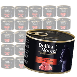 Dolina Noteci Premium 24x185g Bogata W Cielęcinę Mokra Karma Dla Kota