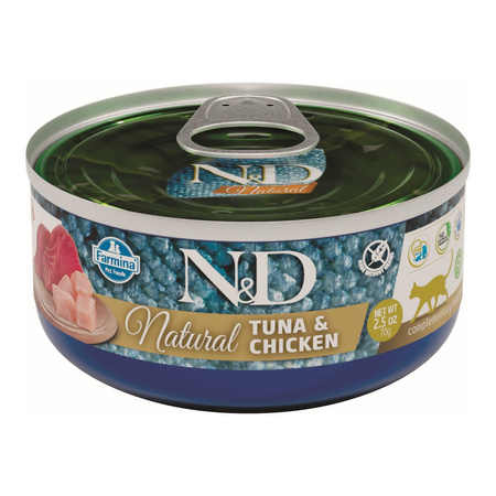 Farmina N&D Cat Natural Tuna & Chicken 6x70g Mokra Karma Dla Kota Tuńczyk Kurczak