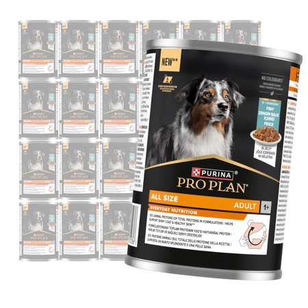 Purina Pro Plan Everyday Nutrition All Size Adult 24x400g Mokra Karma Dla Psa Bogata w Rybę w Galaretce