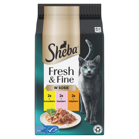 Sheba Fresh&Fine 72x50g  Mokra Karma Dla Kotów Mix Smaków W Sosie 