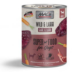 MAC's Dog Bezzbożowa Mokra Karma Dla Psa Z Dziczyzną I Jagnięciną 800g