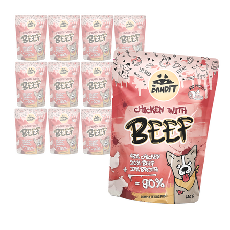 Mr. Bandit Chicken with Beef 12x380g Mokra Karma Dla Psa Kurczak Z Wołowiną